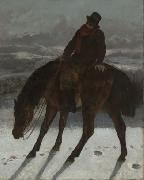 Gustave Courbet Hunter on Horseback Spain oil painting artist